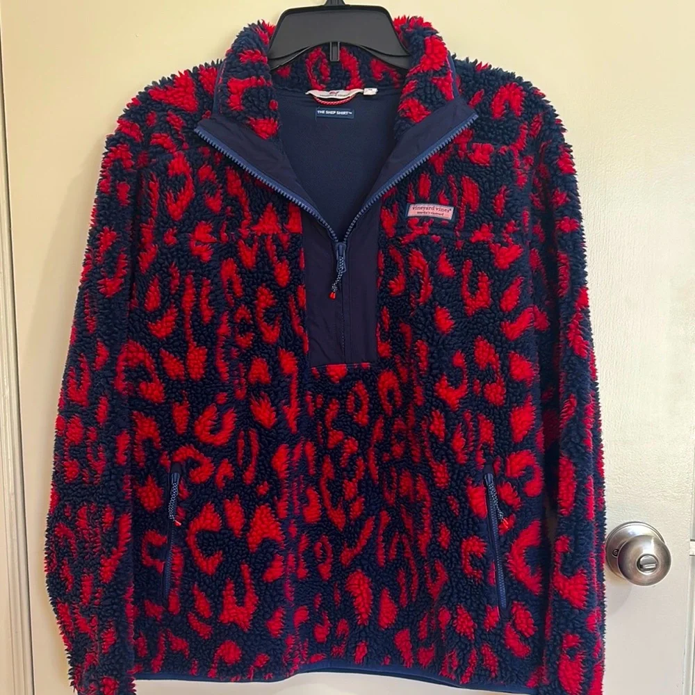 EUC - Vineyard Vines Red and Navy The Shep Shirt - Picture 6 of 11